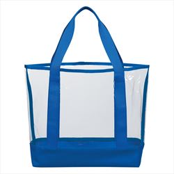 Clear with Royal Blue Trim